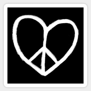 Heart Peace Logo, Peace and Love in One Magnet